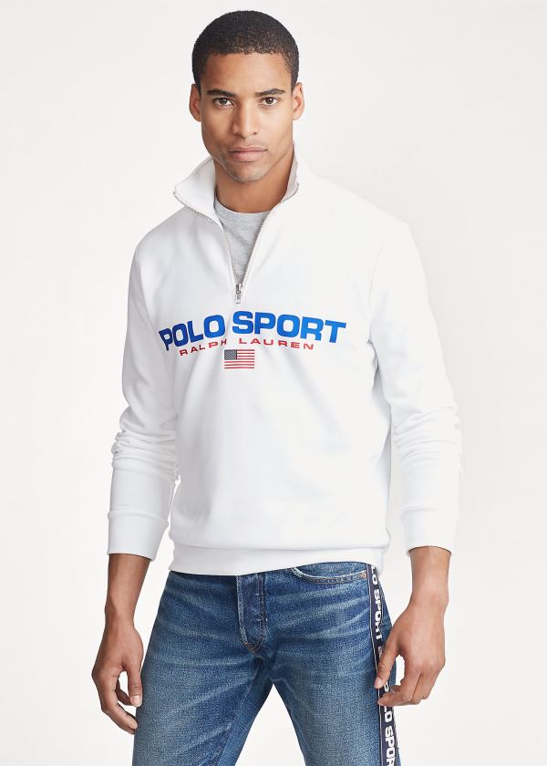 Sudaderas Polo Ralph Lauren Hombre Blancos - Polo Sport Fleece - PFCWG9538